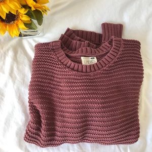 Pacsun Red Waffle Knit Sweater